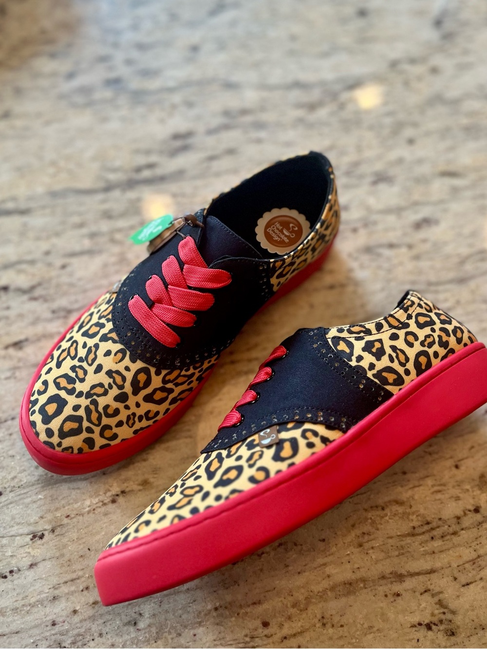 Brand new in box Hot chocolate design leopard print sneakers - Picture 10 of 10